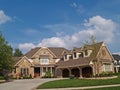 Large Two Story Stone and Brick Residential Home Royalty Free Stock Photo